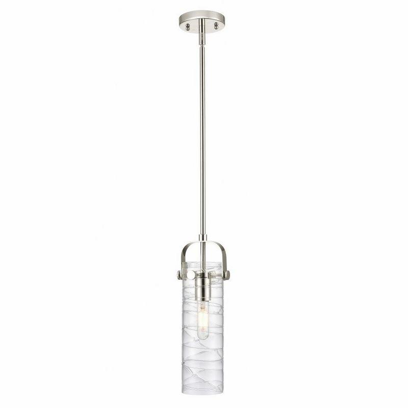 Innovations Lighting Pilaster II Cylinder 1 - Light Pendant in  Polished Nickel