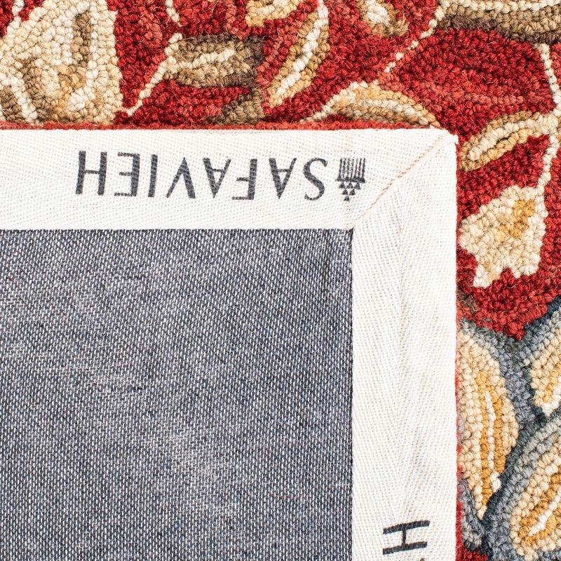 Chelsea HK140 Hand Hooked Area Rug - Red/Ivory - 3'9"x5'9" - Safavieh.