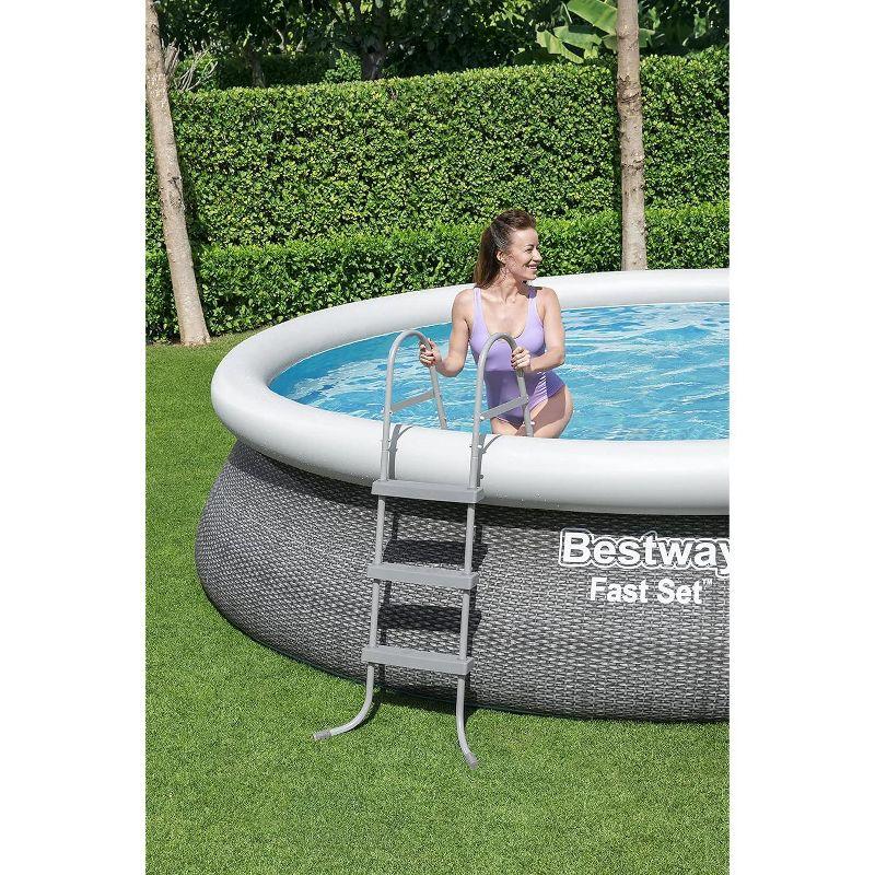 Bestway 15' Round PVC Above Ground Inflatable Pool Set