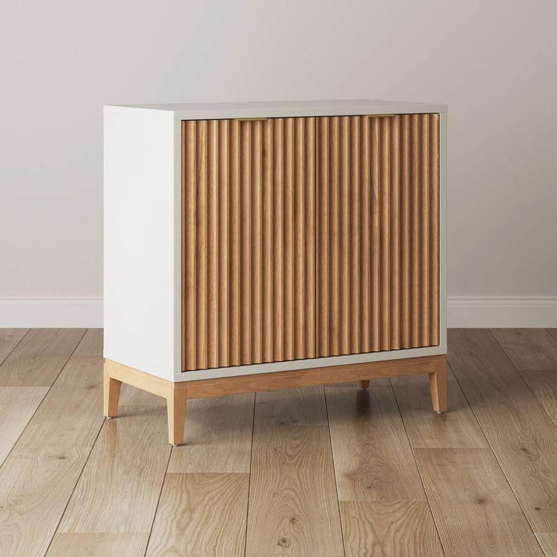 Nathan James Jasper Wood Fluted Console Table with Doors