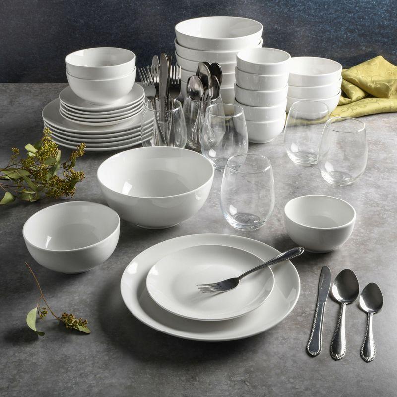 Gibson Home Gibson Home All U Need 60 Piece Plates Bowls Glassware Forks Spoons and Knives Dinnerware Set for 6