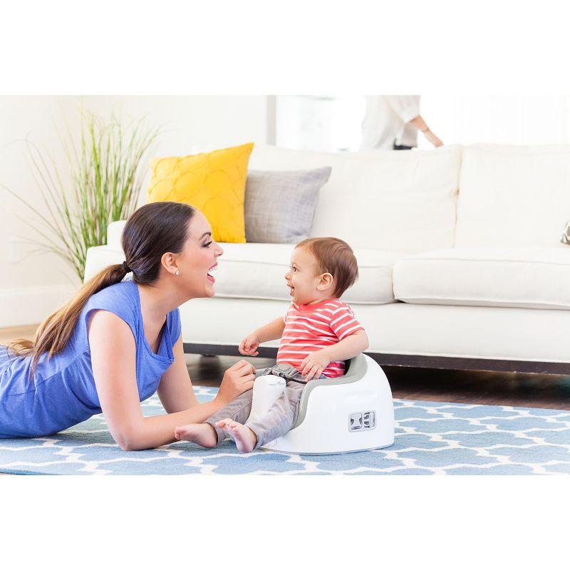 Bumbo Baby Infant Toddler Soft Foam Multi Seat with Removable Tray and Safety Buckle Straps for Kids' 6-36m - Cool Gray