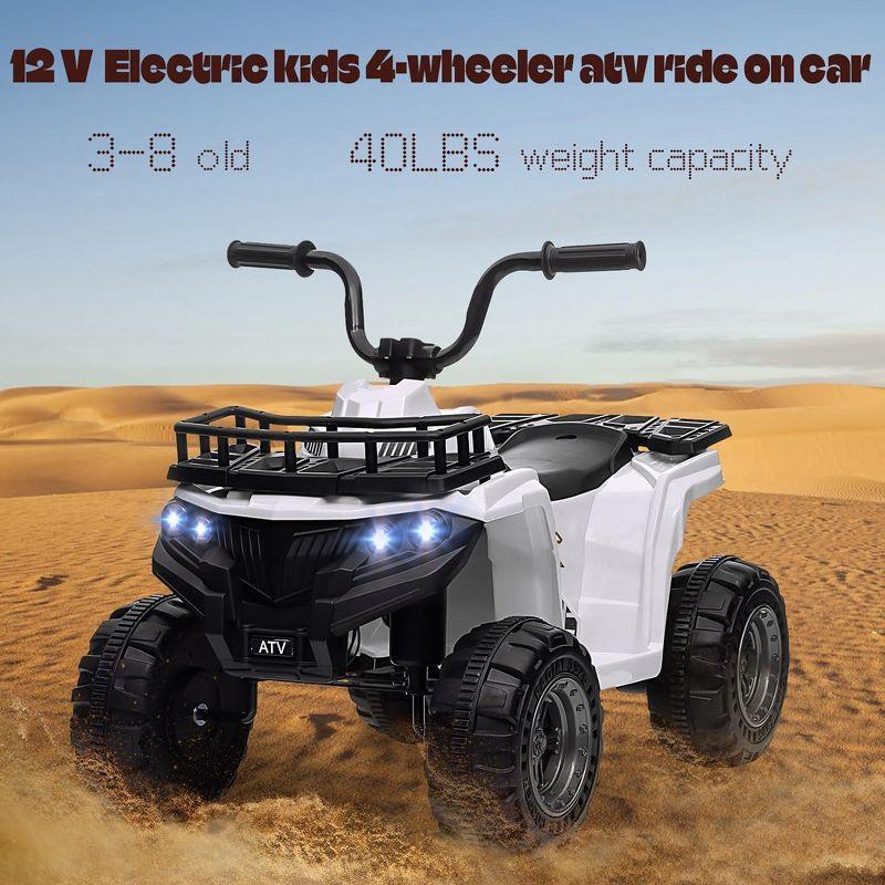 12V Kids Ride On Electric ATV, Ride Car Toy with Bluetooth Audio