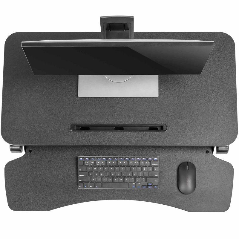 FlexPro Hero Standing Desk Converter - 32” Sit to Stand Desk with Keyboard Tray – Stand Steady