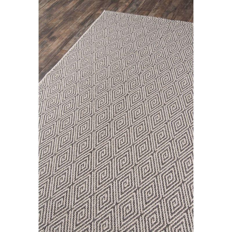 Charcoal Geometric Handmade Synthetic Tufted Area Rug - 3'11"x5'7"