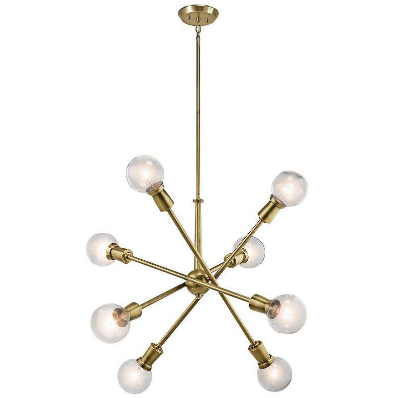 Modern Brass 30" Sputnik Chandelier with Adjustable Arms