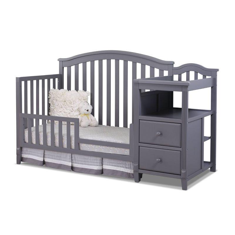 Sorelle Berkley Crib & Changer Standard Full-Sized Crib Gray