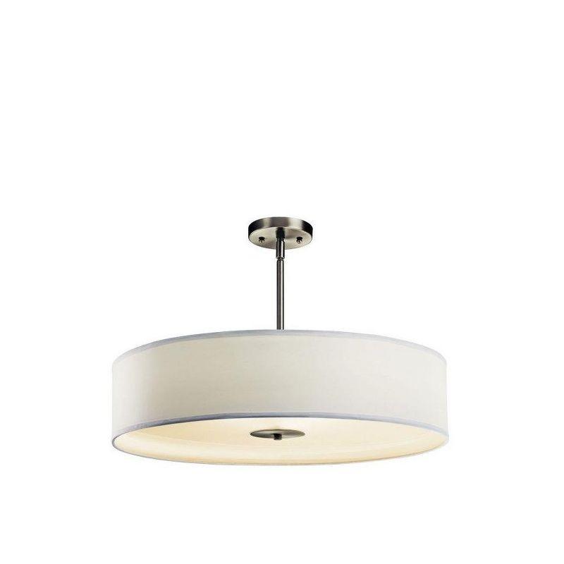 24" 3 Light Convertible Pendant Brushed Nickel