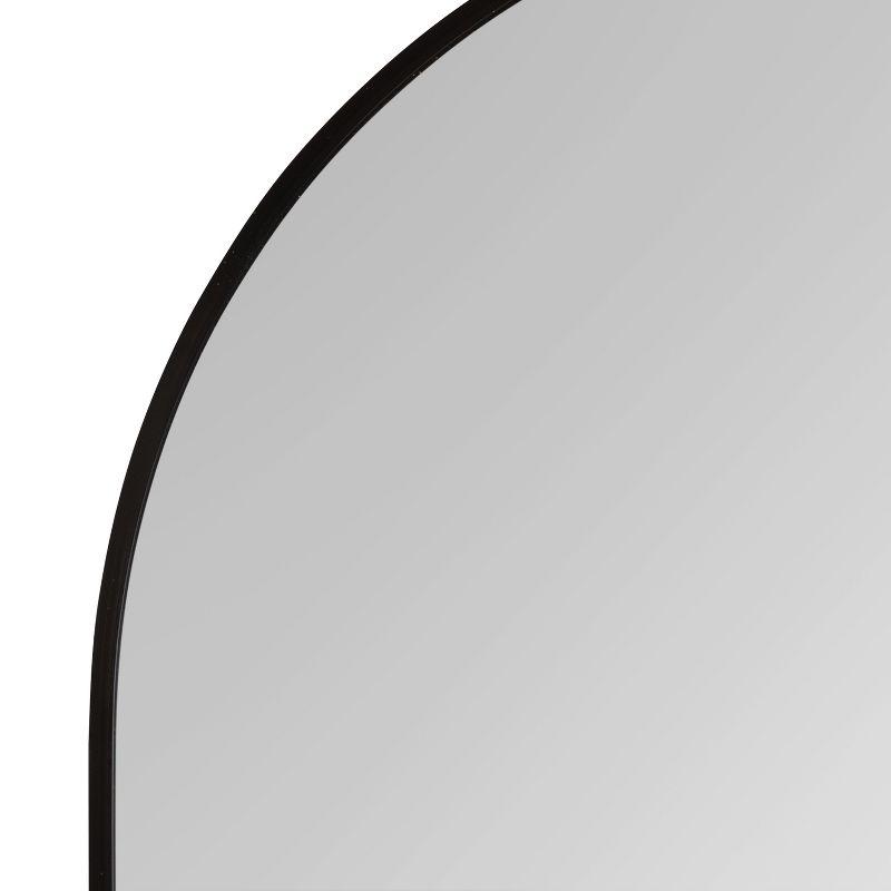 Kate and Laurel Zayda Metal Arch Mirror, 32x36, Black