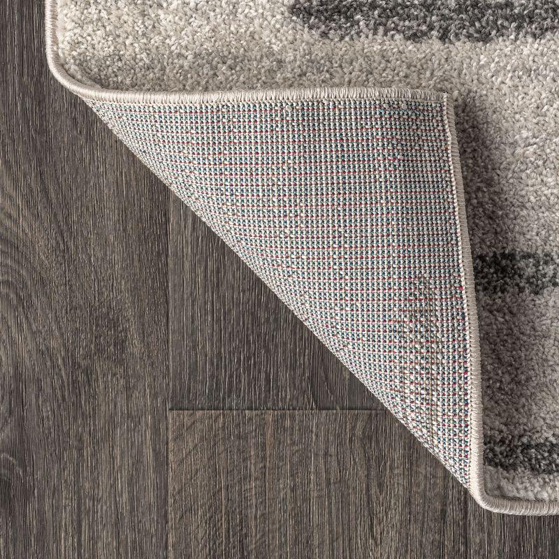 3'x5' Aya Berber Stripe Geometric Area Rug, Cream/Gray - JONATHAN Y