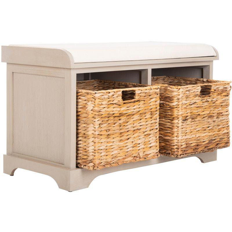 Freddy Wicker Storage Bench  - Safavieh