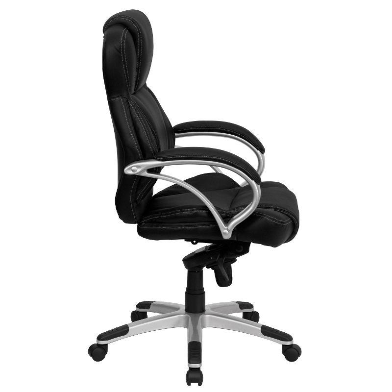 Flash Furniture Hawkins High Back Black LeatherSoft Contemporary Executive Swivel Ergonomic Office Chair