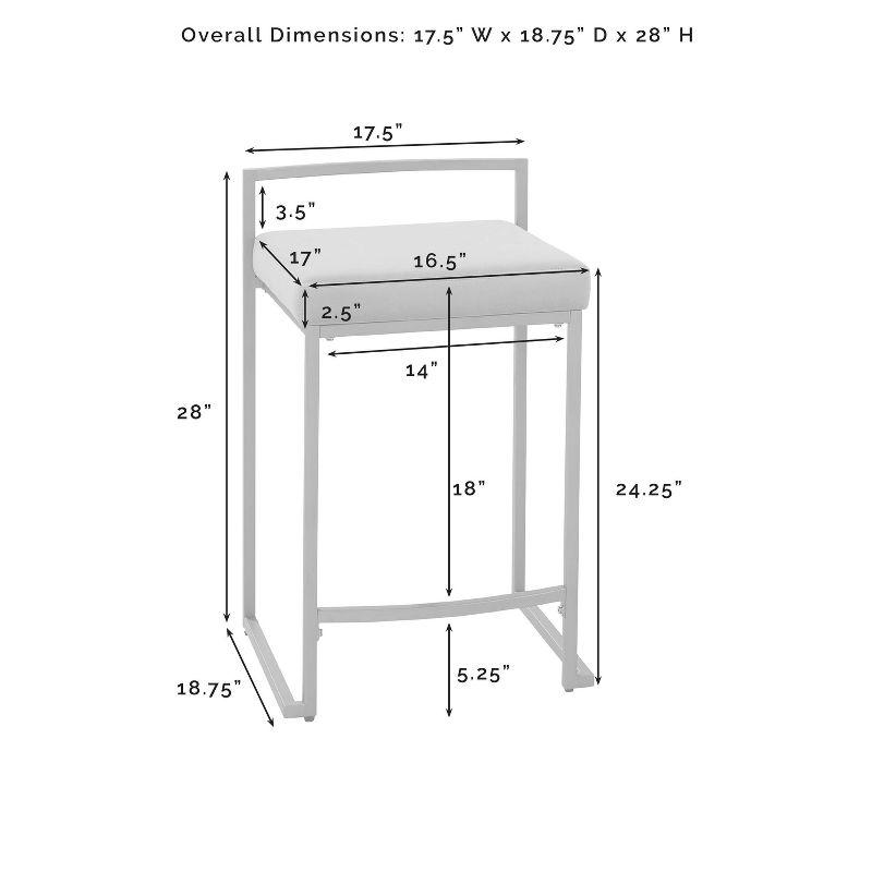 Progreso Upholstered Counter Stool with Metal Frame