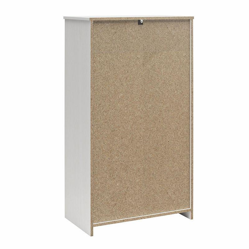 Ameriwood Home BrEZ Build Collection Pearce Tall 5 Drawer Dresser, White