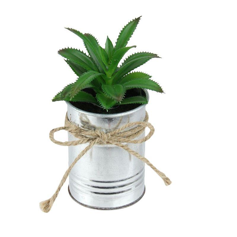 6" Green Tropical Artificial Mini Potted Plant