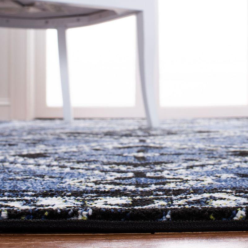 Vintage Hamadan VTH293 Power Loomed Indoor Area Rug - Blue/Black - 6'7"x6'7" - Safavieh