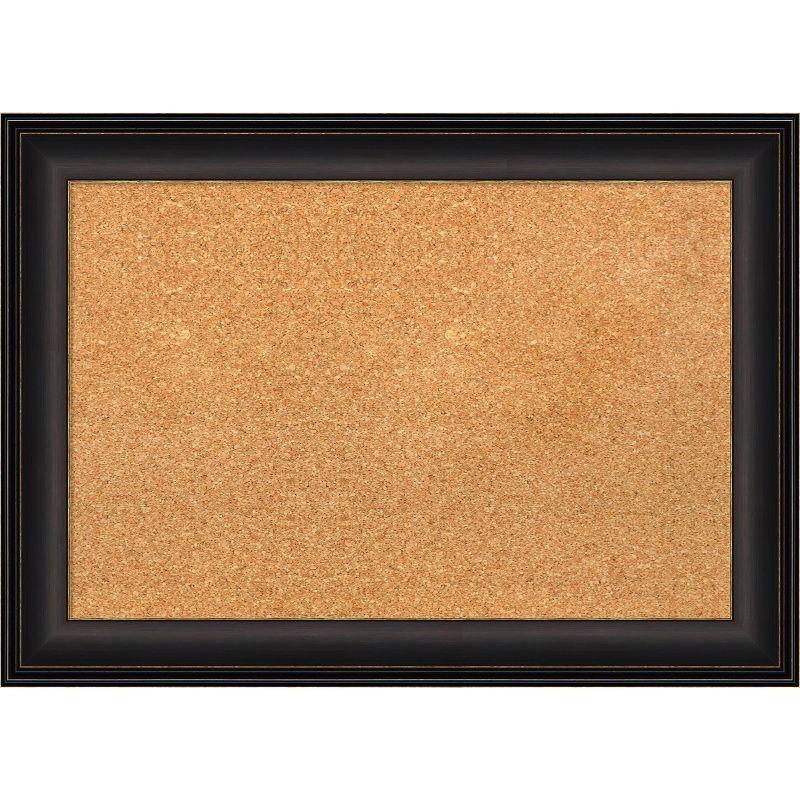 Amanti Art Trio Rubbed Oil Framed Corkboard, Natural Cork