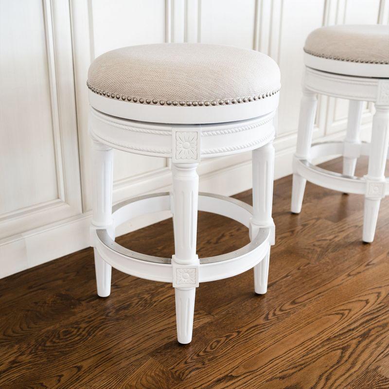 Maven Lane Maven Lane Pullman Backless Stool with Fabric Upholstery