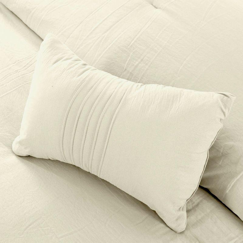 Modern Threads 4-Piece Garment-Washed Comforter Set Beck Coconut King