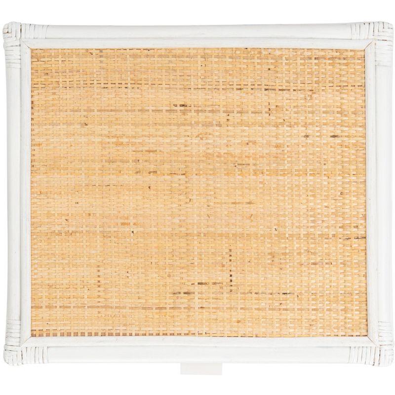 Roya 1 Drawer 1 Shelf Nightstand - NST4005 - White/Natural - Safavieh