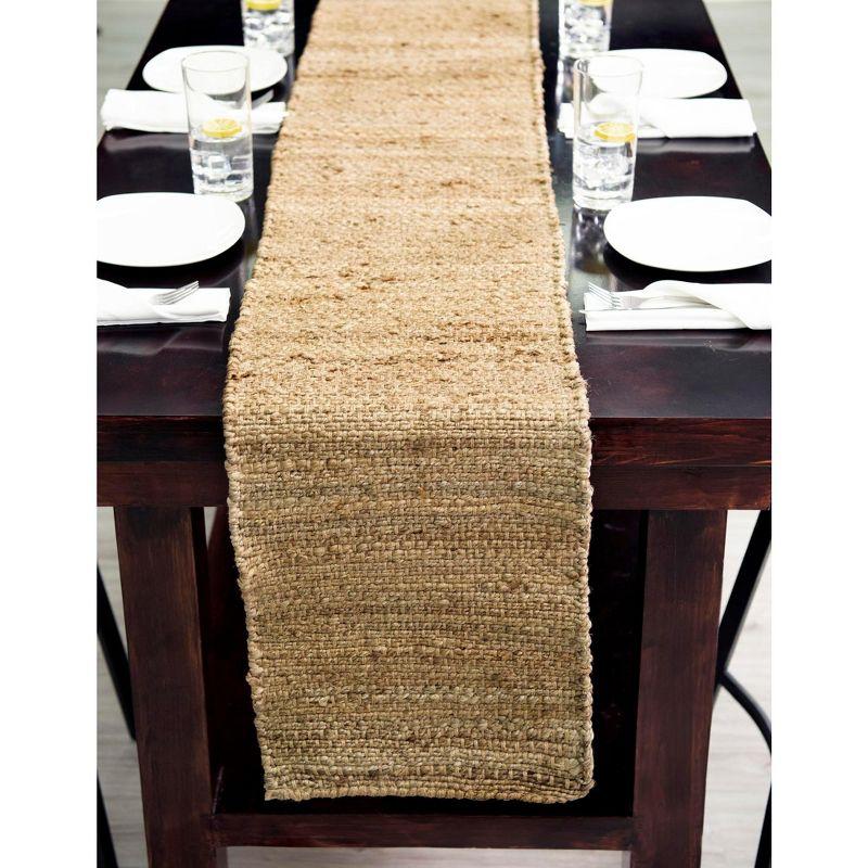 Handwoven Brown Jute Indoor Table Runner