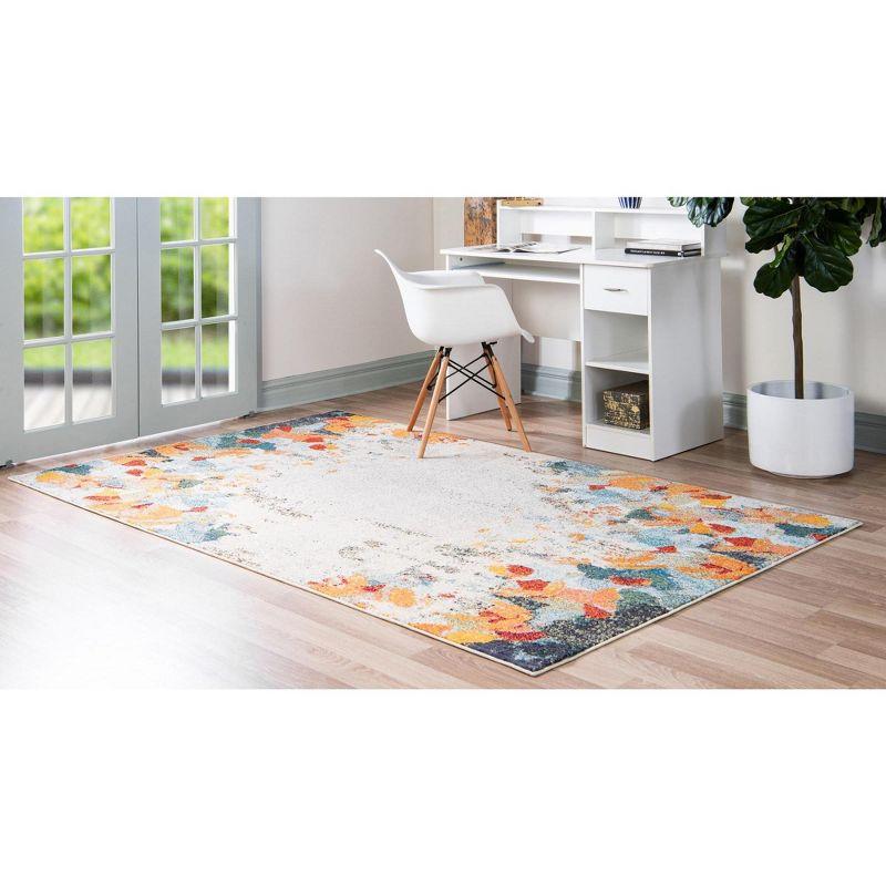 Unique Loom 3' 3 x 5' 3 Multi Chromatic Coral Area Rug