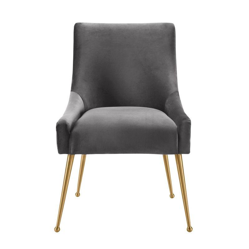Beatrix Pleated Velvet Side Chair Blush 22"W x 25.2"D x 33.7"H