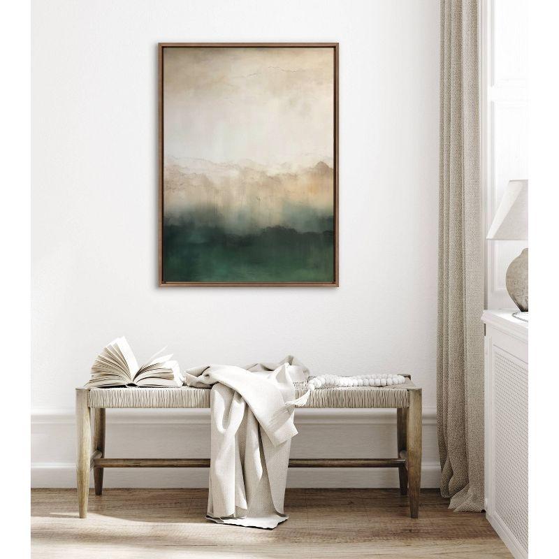 Kate & Laurel All Things Decor 31.5"x41.5" Sylvie Green Mountain Abstract II Framed Canvas by Amy Lighthall Gold