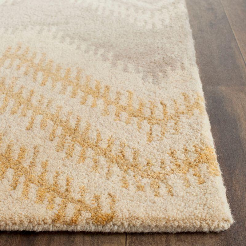 Capri Gray and Gold Hand-Tufted Wool Runner Rug