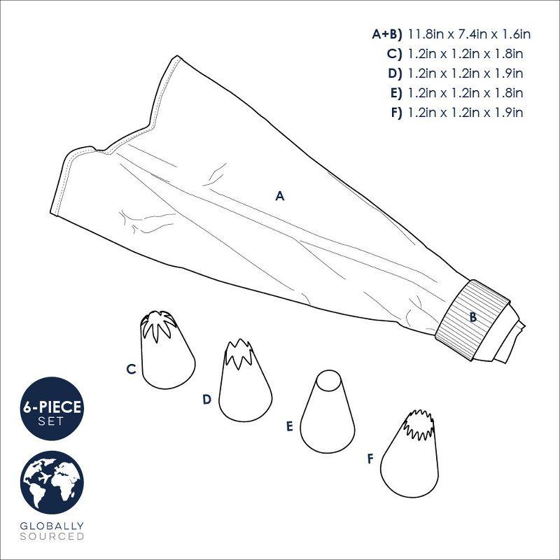 Nordic Ware 6 Piece Jumbo Decorating Set