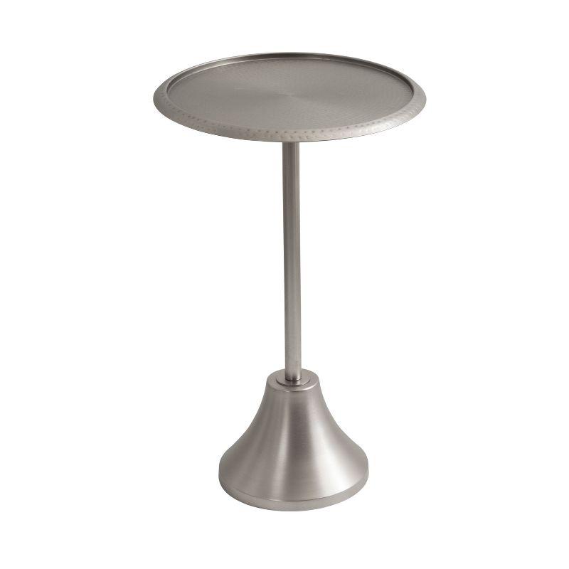 Kate and Laurel Sanzo Metal Side Table, 15x15x24, Silver