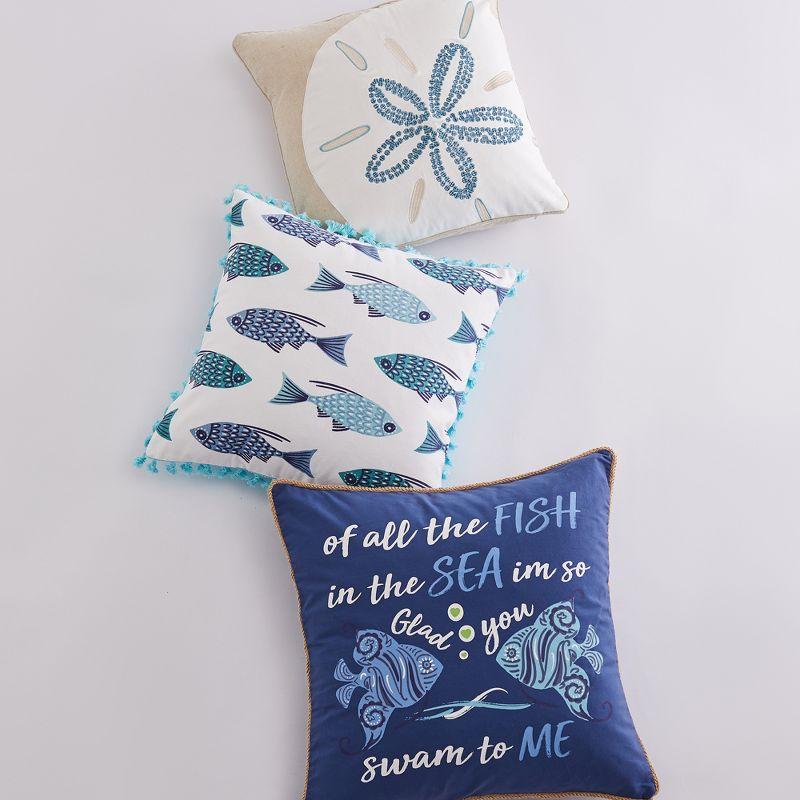 Laida Beach Fish Sea Me Decorative Pillow - Levtex Home