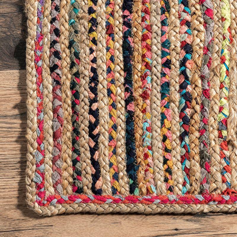 nuLOOM Aleen Bohemian Cotton/Jute Area Rug, Runner 2' 6" x 8', Multicolor