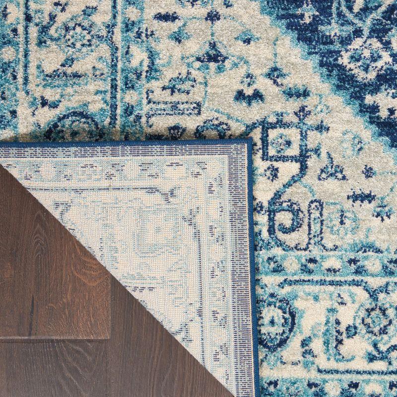 Nourison Tranquil Persian Indoor Rug Ivory Navy 5'3" x 7'3"