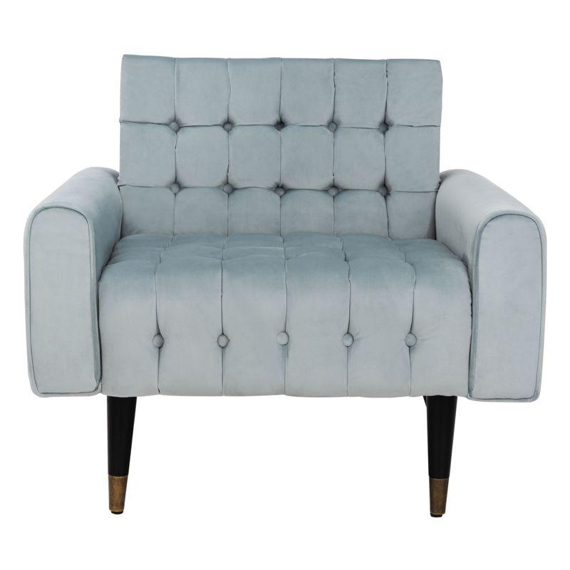 Amaris Tufted Accent Chair - ACH4503 - Slate Blue/Black - Safavieh