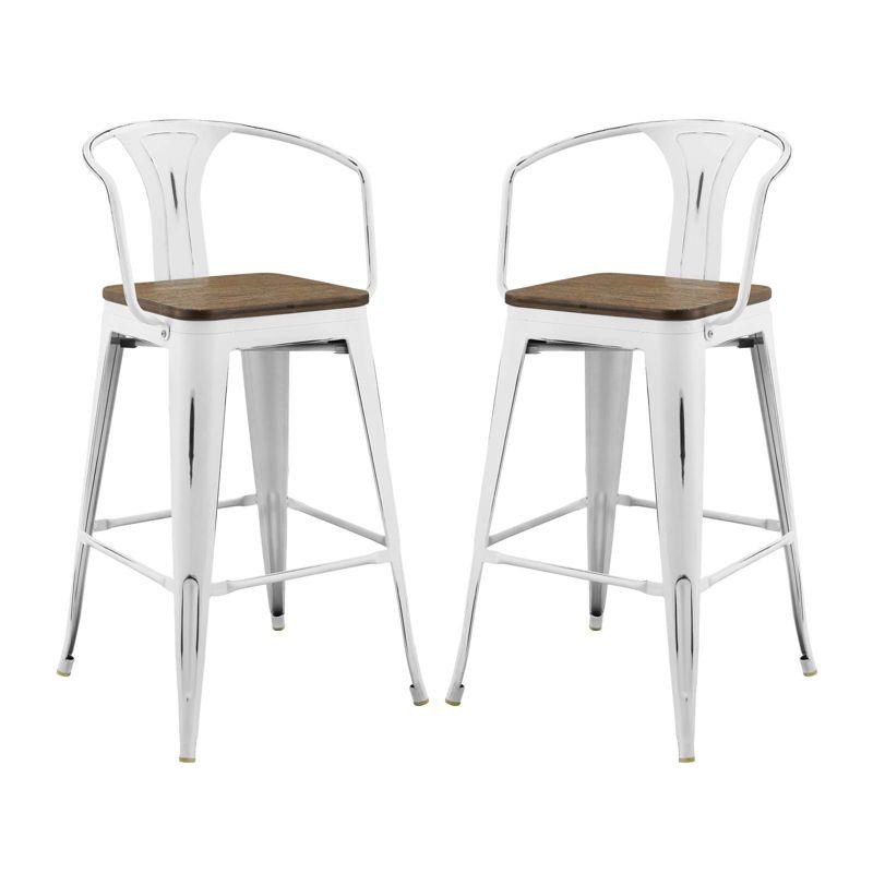 Modway Promenade Bar Stool Set of 2