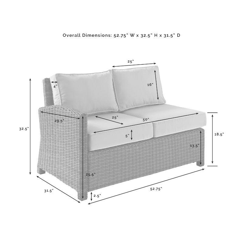 Weathered Brown 4-Piece Steel Outdoor Sectional Sofa Set