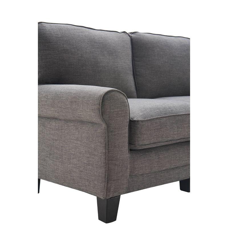 Serta Copenhagen 78" Sofa Couch for Two People with Pillowed Back Cushions and Rounded Arms