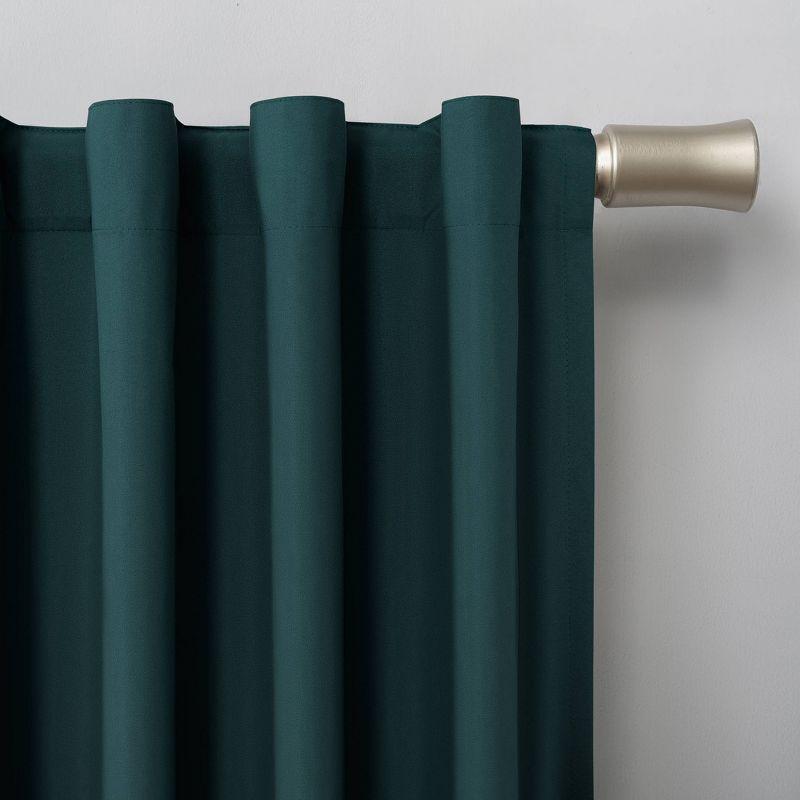 Teal Blackout Thermal Back Tab Curtain Panel 40"x63"