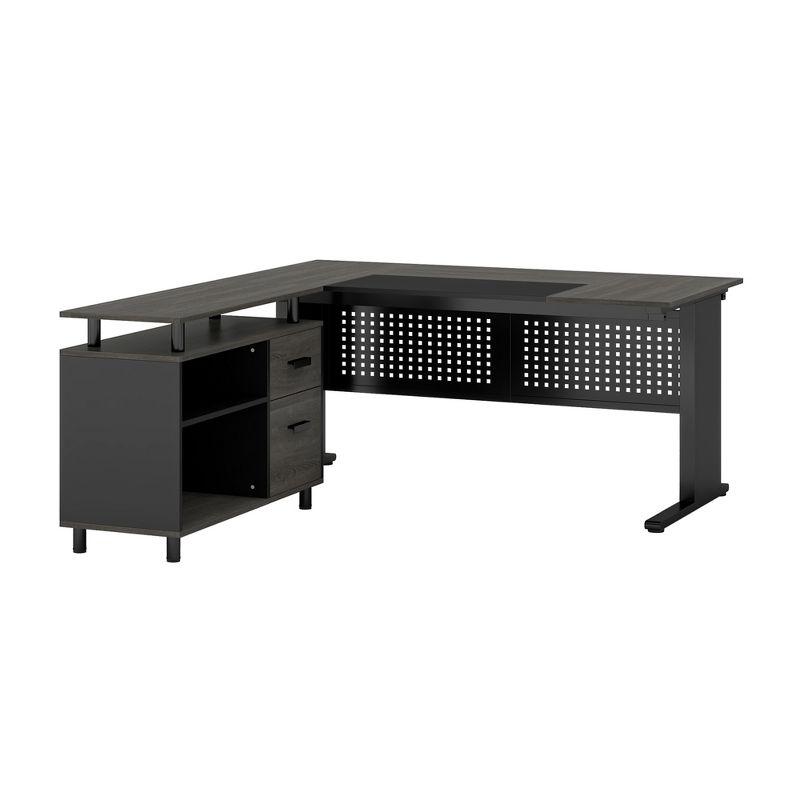 Ottovile 63'' W Executive Desk with File Cabinet for Home Office