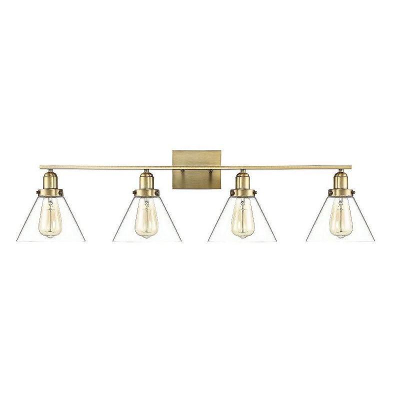 Savoy House Drake 4 - Light Vanity in  Warm Brass