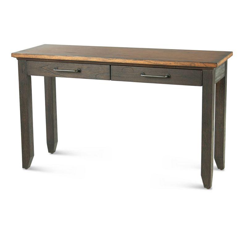 Bear Creek Sofa Table Brown - Steve Silver Co.: Rustic Two-Tone, Tapered Legs, 2 Drawers