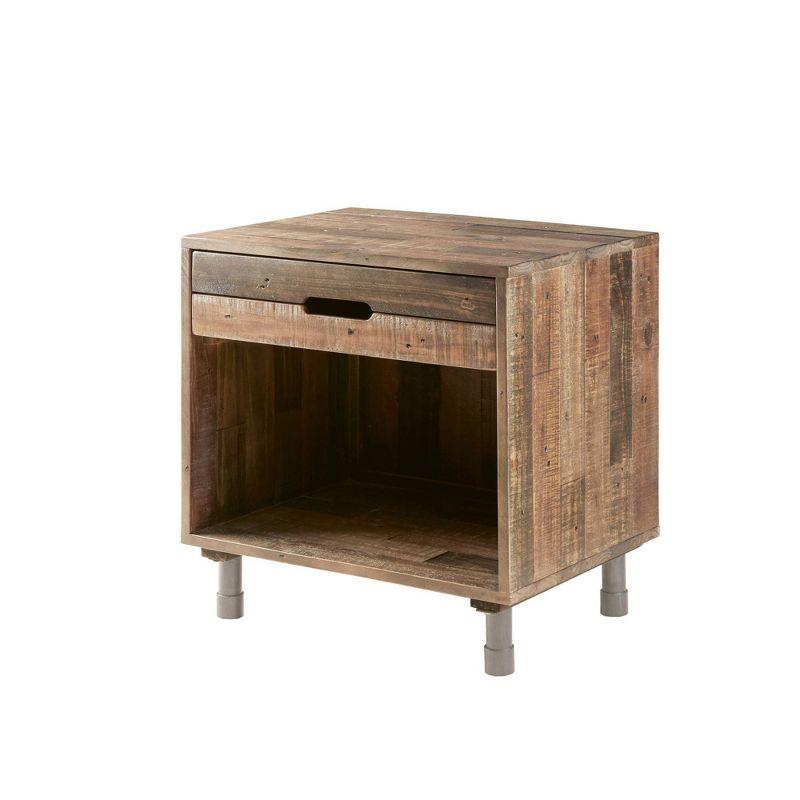 Renu 24" Natural Solid Wood Nightstand with Drawer