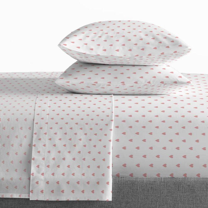 Saturday Park Hearts 100% Organic Cotton Sheet Set