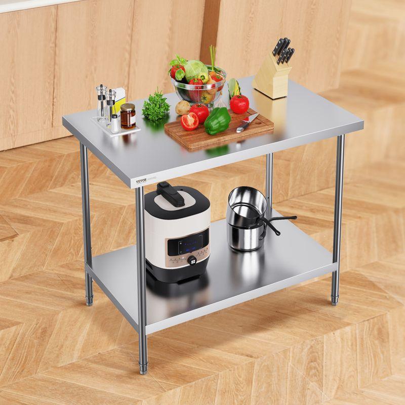 Prep & Savour Demnan Metal Top Workbench