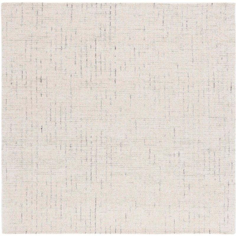 Abstract ABT468 Handmade Indoor Area Rug - Ivory/Light Gray - 8'x8' - Safavieh