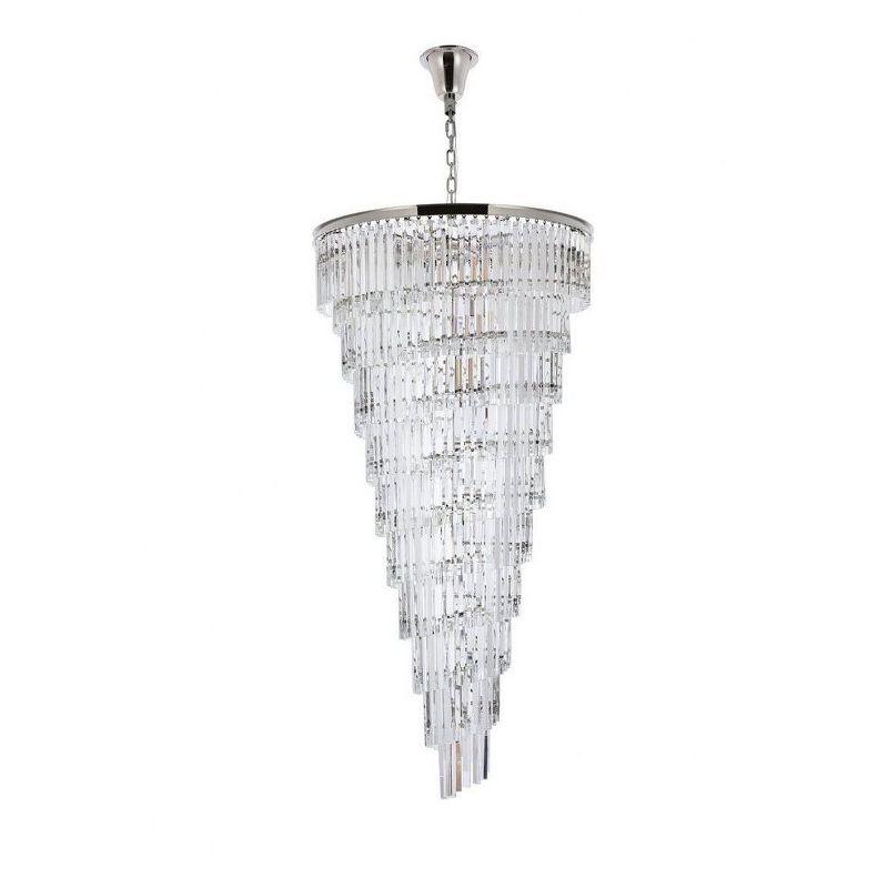 Elegant Lighting Sydney 42 - Light Chandelier in  Polished Nickel