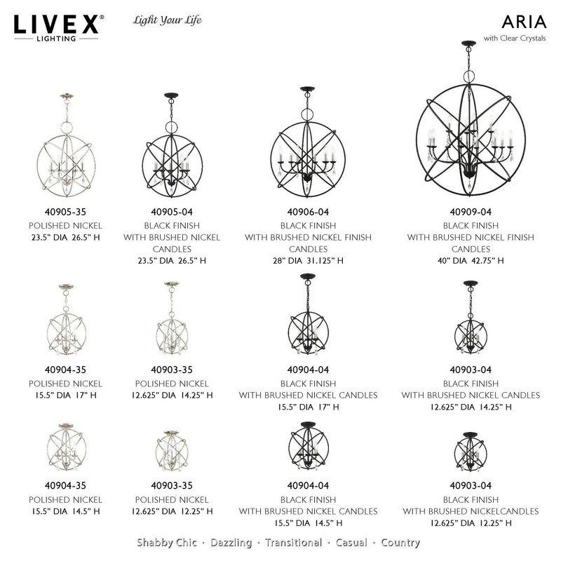 Livex Lighting Aria 5 - Light Chandelier in  Black