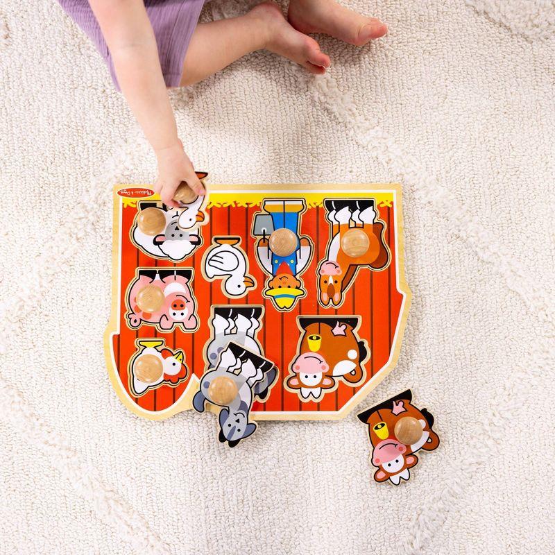 Melissa & Doug Farm Animals Jumbo Knob Wooden Puzzle (8pc)