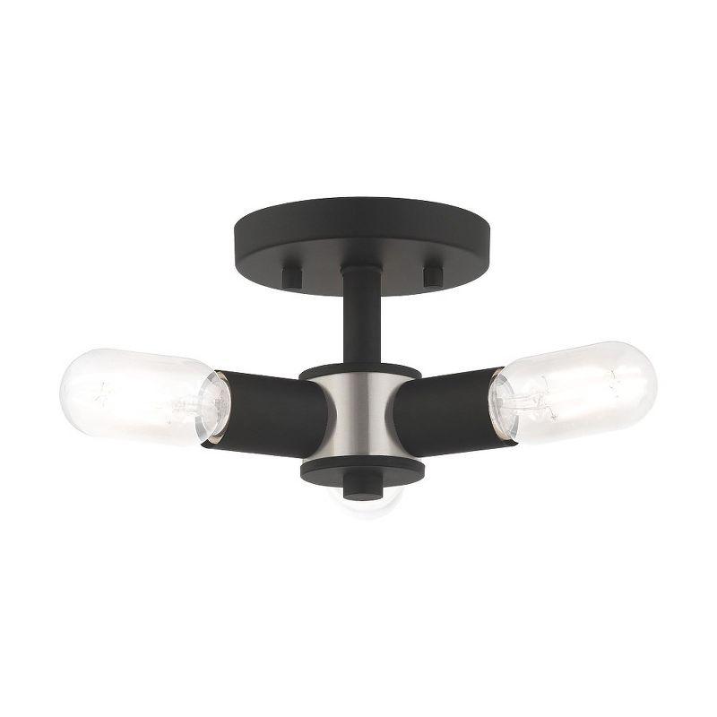 Livex Lighting Copenhagen 3 - Light Flush Mount in  Black